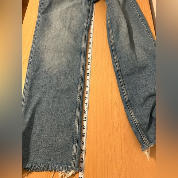 &Denim Ultra High Waist Wide Leg Coupe Jeans, Size 2 - Picture 11 of 12